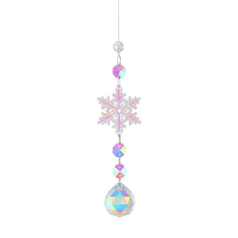 Snow Ball Crystal Prism Pendant