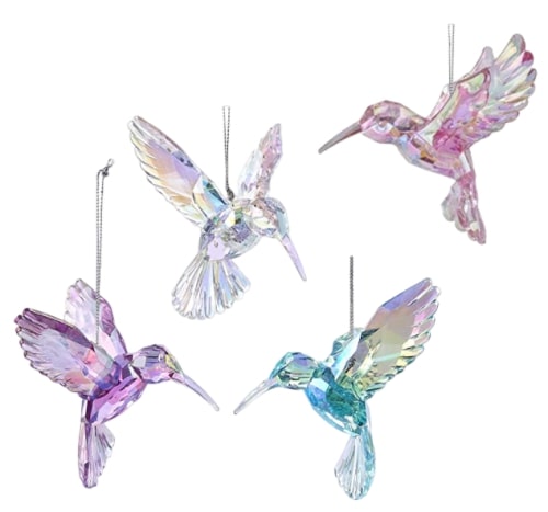 Clear Hummingbird Pendants