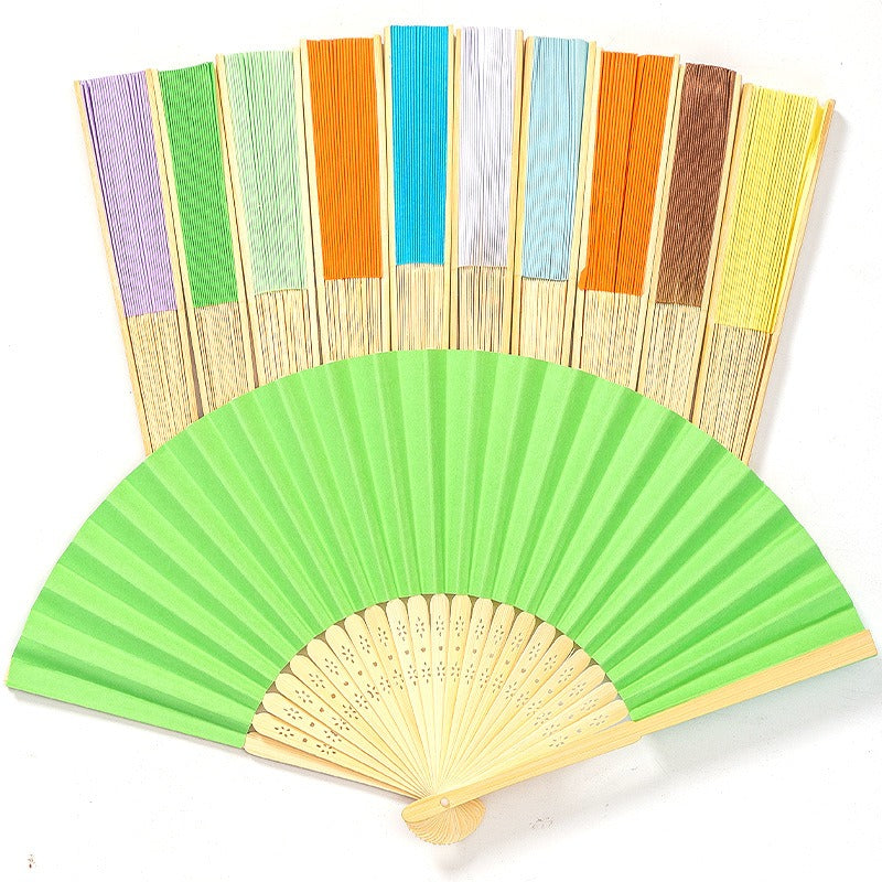 Bamboo With Both Sides Paper Fan