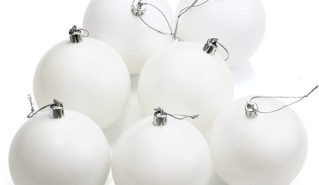 White Ornaments Matte Christmas Ball