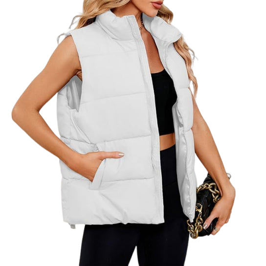 Mid-length Down Cotton Vest