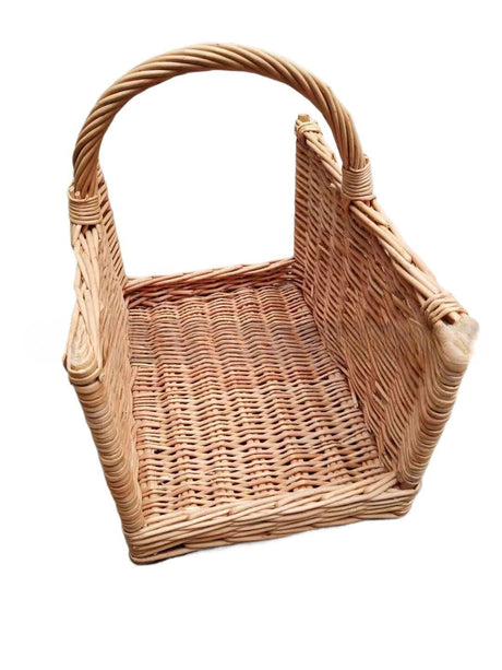 Willow Woven Firewood Basket