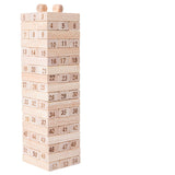 54pcs Wooden Jenga With Two Dices