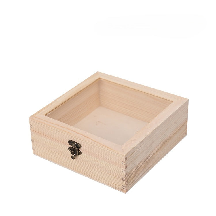 Glass Covered Wooden Box