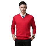 V-neck Solid Color Sweater