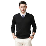 V-neck Solid Color Sweater