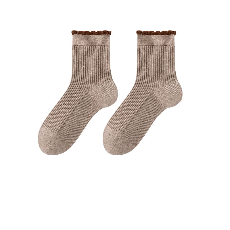 Mulberry Silk Wool Mid Tube Socks