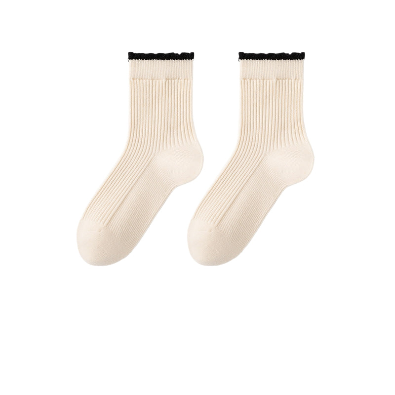 Mulberry Silk Wool Mid Tube Socks