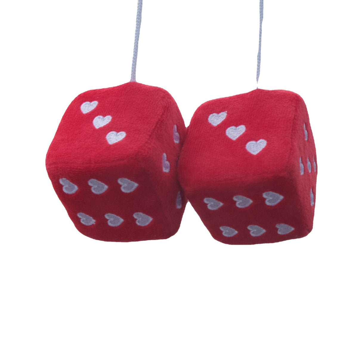 Short Plush Dice Car Pendant