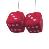 Short Plush Dice Car Pendant