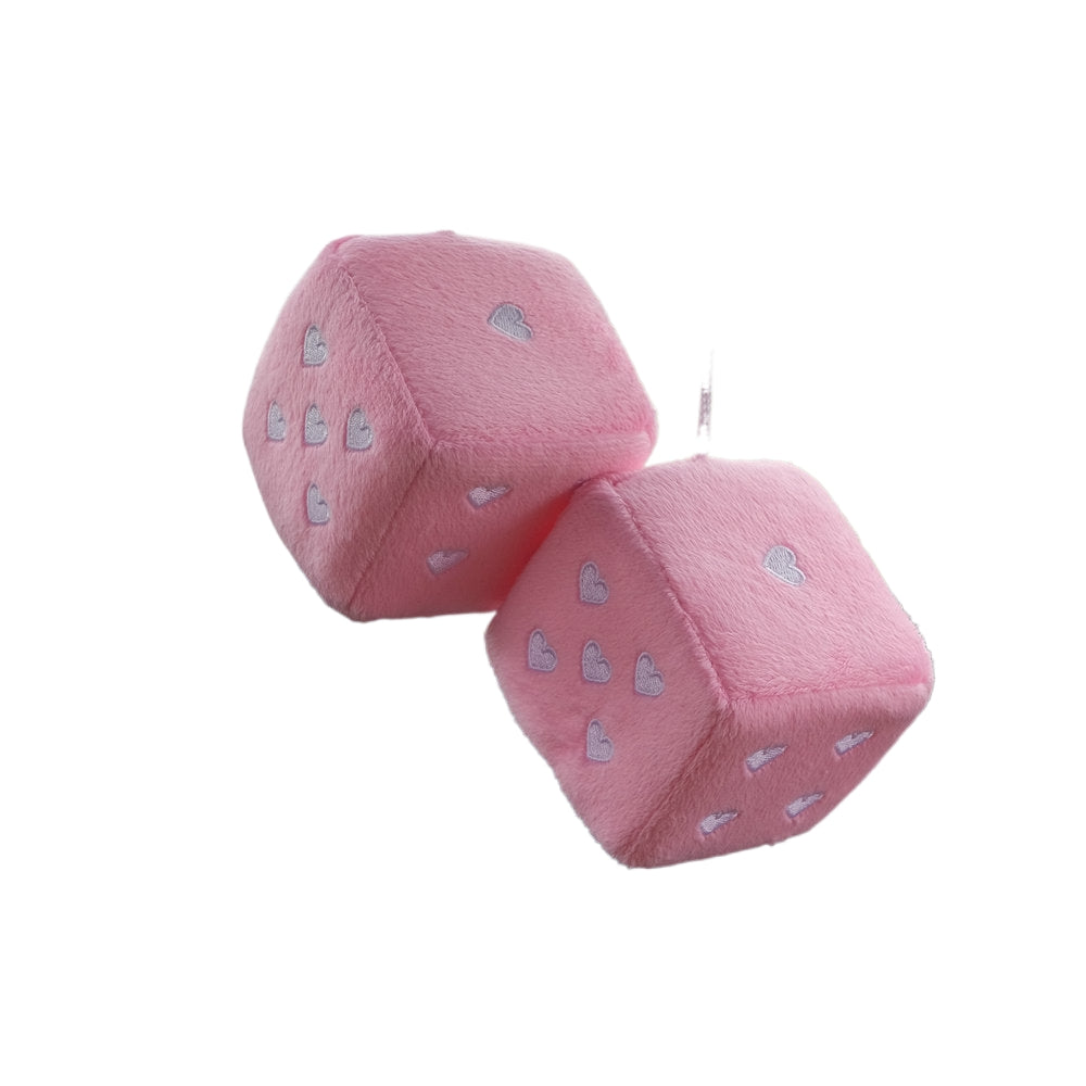 Short Plush Dice Car Pendant