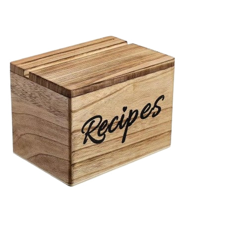 Wooden Recipe Box