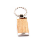 Metal Wood Keychain With Box