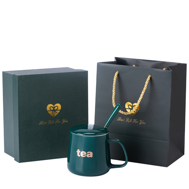 Mug With Lid Spoon Gift Box Set