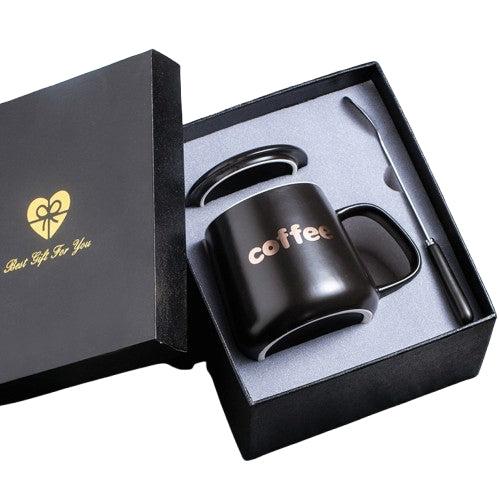 Mug With Lid Spoon Gift Box Set