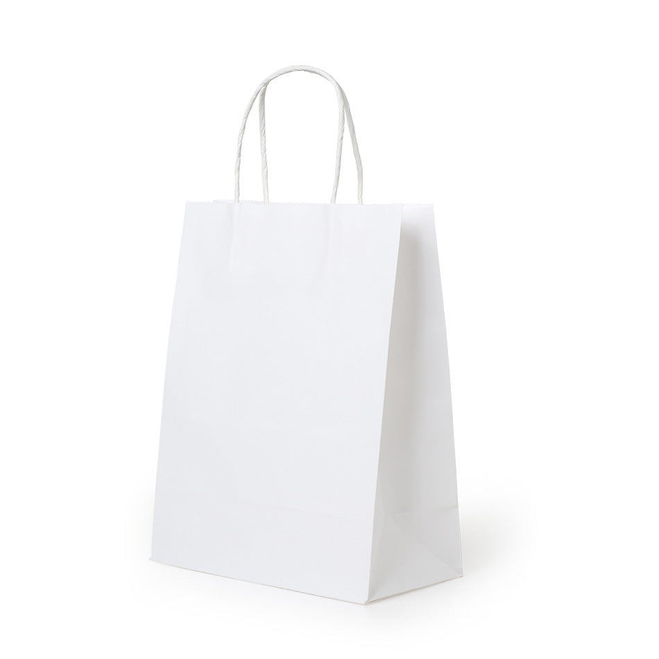 6x6x2" White Kraft Paper Bag