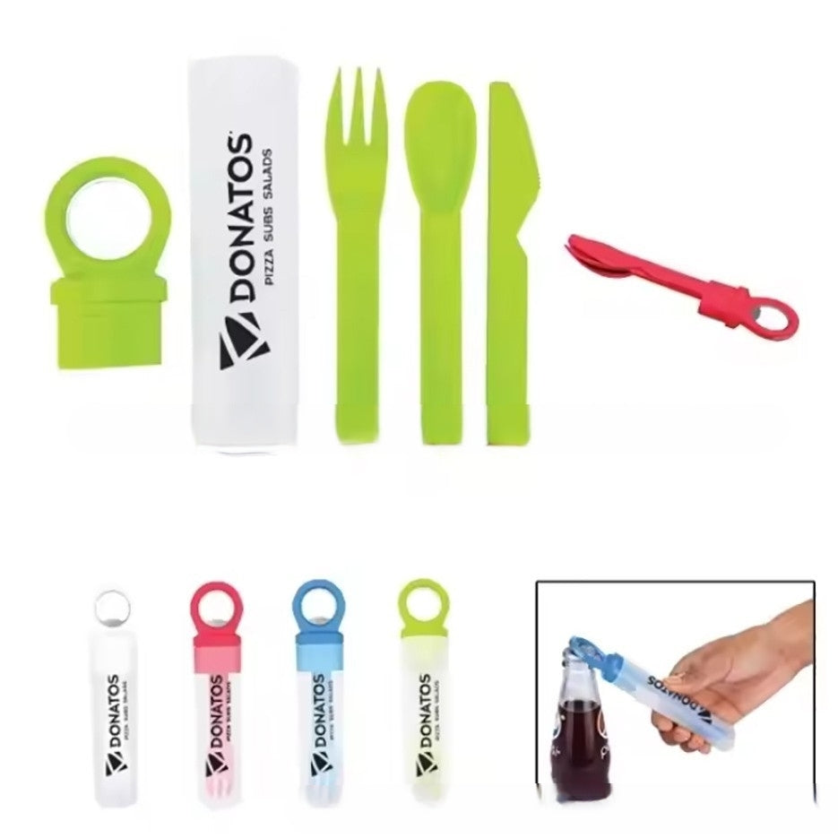 Plastic Knife Fork Spoon Combination Set