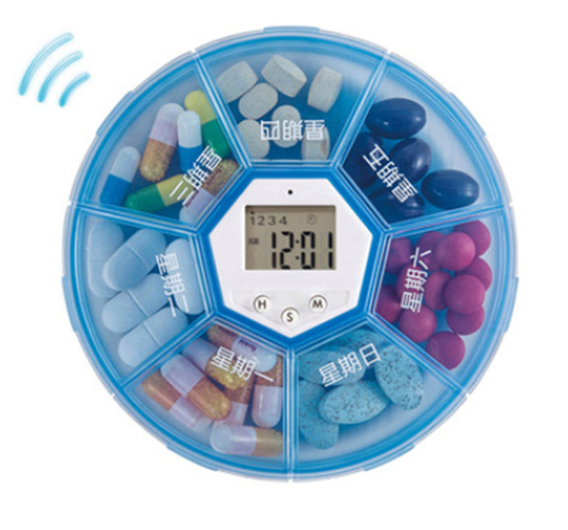 Pillbox Digital Timer With 7 Grids