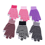 Striped Knitted Gloves