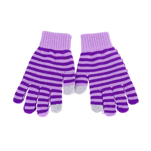 Striped Knitted Gloves