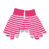 Striped Knitted Gloves