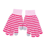 Striped Knitted Gloves