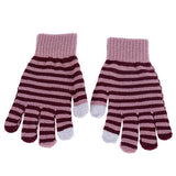 Striped Knitted Gloves