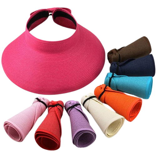 Women's Beach Sun Visor Foldable Wide Bri