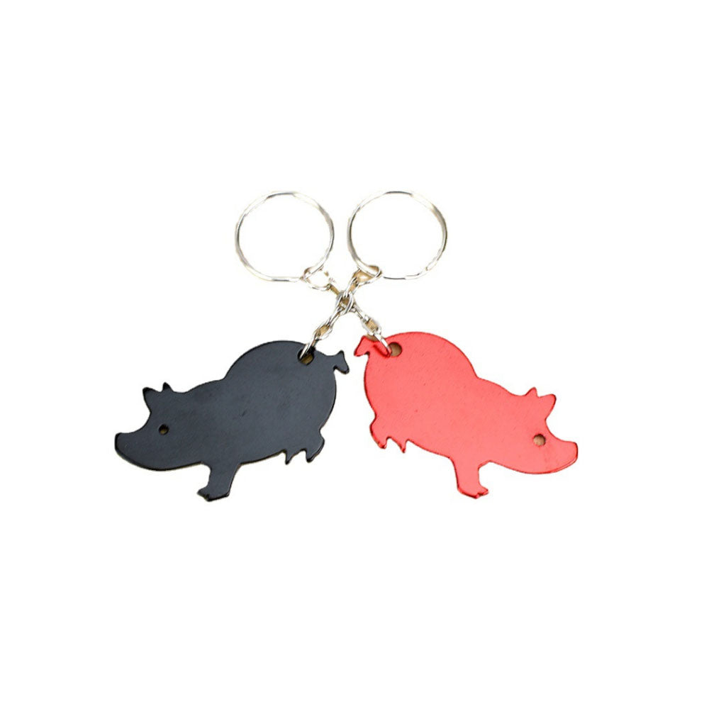 Pig Shape Bottle Opener W/key Chain