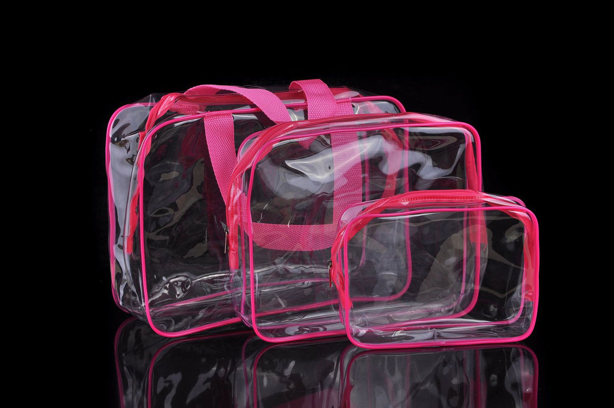 3pcs Clear Travel Bags