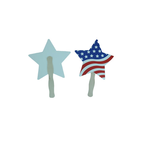 American Flag Star Hand Fan