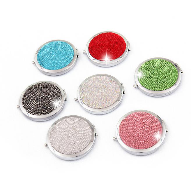 Portable Pocket Mirror Rhinestone