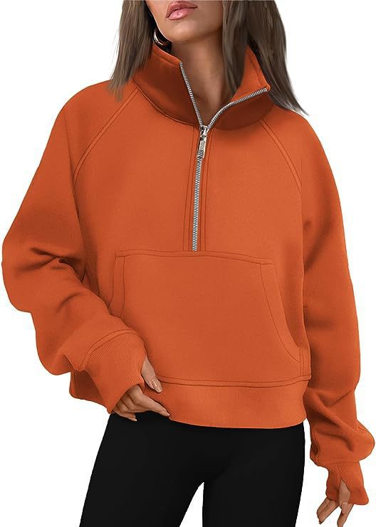 Oversized Halfzip Cropped Hoodie