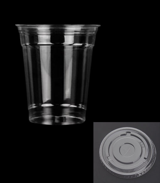 12oz Clear Plastic Cup With Lid