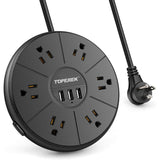 Round Power Strip With Usb