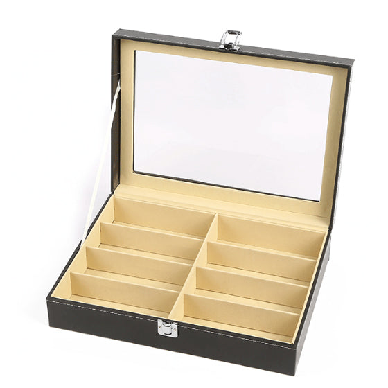 8 Slot Sunglass Organizer Leather