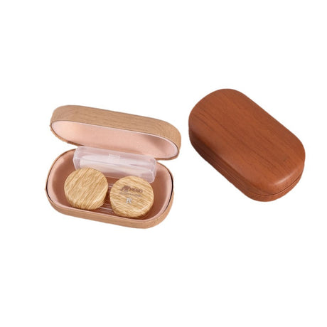 Wood Grain Contact Lens Case