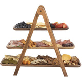 Wood 3 Tier Serving Tray