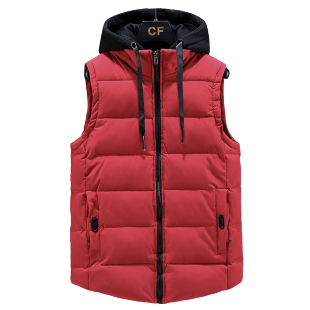 Hooded Sleeveless Quilted Vest