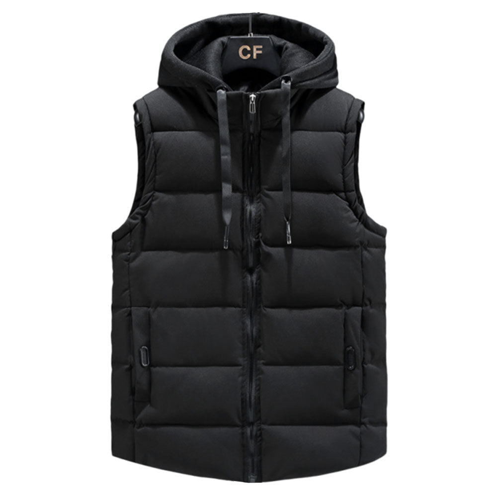 Hooded Sleeveless Quilted Vest