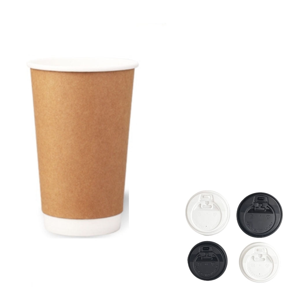 16oz Double Layer Coffee Cup With Lid