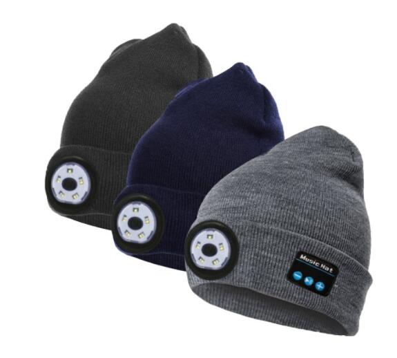 Led Light Wireless Headphone Beanie Hat