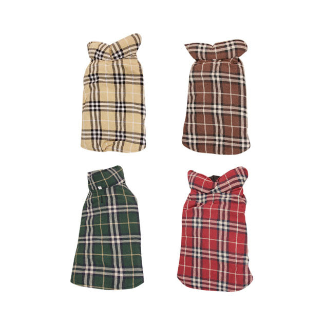 Reversible British Style Plaid Dog Vest