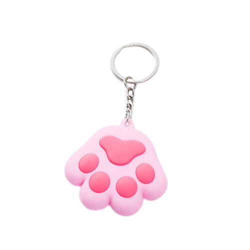 Paw Shaped Keychain With Flashlight