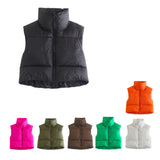 Winter Cropped Puffer Vest