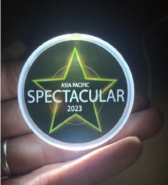 Led Circle Badge With Pin