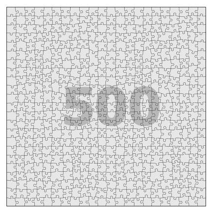 Square Puzzle With 500 Pieces