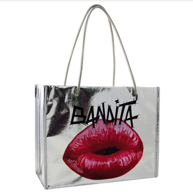 Full-color Metallic Silver Tote Bag