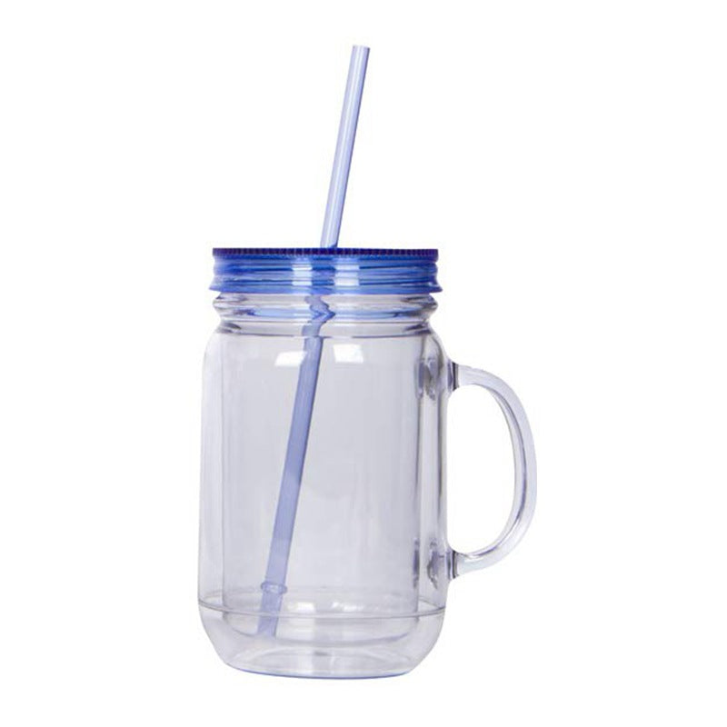 20 Oz Plastic Mason Mug