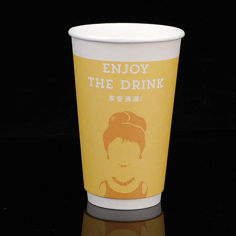 12oz Double Layer Coffee Cup With Lip